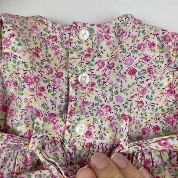 Edgehill Collection Pink Green Yellow Floral Dress Girl Size 3 Months - Picture 7 of 8
